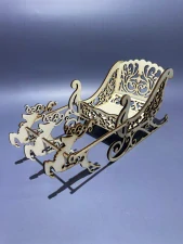 Vánoční sáně s jeleny